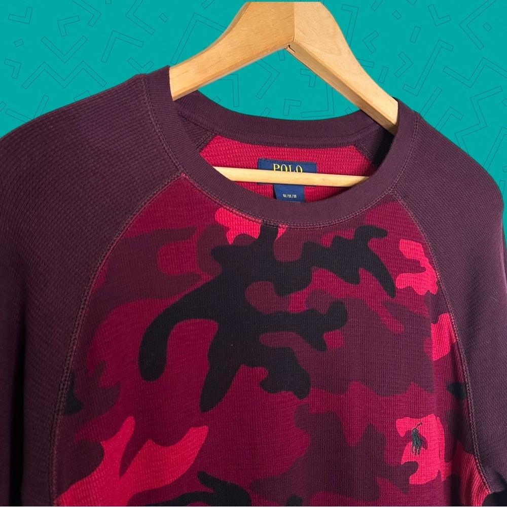 Polo Ralph Lauren Camo Waffle Knit Thermal Shirt